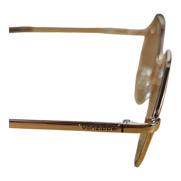 VonZipper Pearl Sunglasses Octagon Pink Silver Lens Gold Metal Womens main image 14